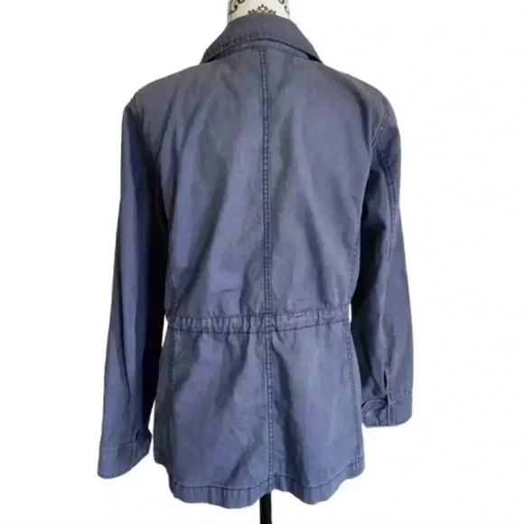 Madewell Fleet Jacket Dusty Blue Light Zipper Long Sleeves Women's size Medium - Picture 4 of 16